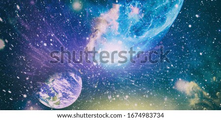 Galaxies, nebulas and stars in universe.Bright colorful backgrounds. Elements of this image furnished by NASA
