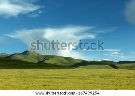 Sunset Mountain in Tibet