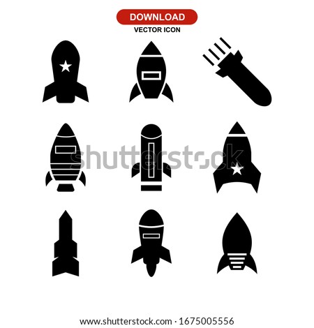 rockets icon or logo isolated sign symbol vector illustration - Collection of high quality black style vector icons
