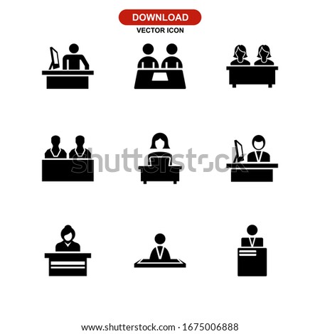 receptionist icon or logo isolated sign symbol vector illustration - Collection of high quality black style vector icons
