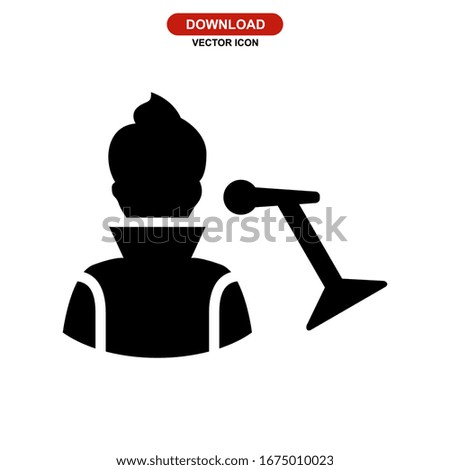 vocalist icon or logo isolated sign symbol vector illustration - high quality black style vector icons
