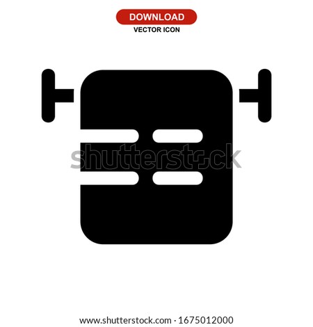 towel icon or logo isolated sign symbol vector illustration - high quality black style vector icons
