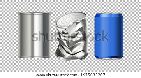 Aluminium can with no label on it illustration