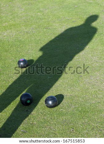 Bowling green with shadow