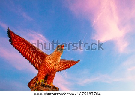 Large statue of the Eagle in Langkawi island, Malaysia