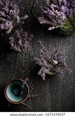 Very beautiful lavender on a dark background