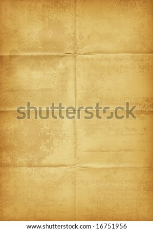Large old paper, map background