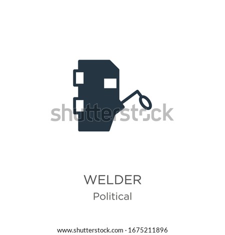 Welder icon vector. Trendy flat welder icon from political collection isolated on white background. Vector illustration can be used for web and mobile graphic design, logo, eps10