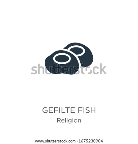Gefilte fish icon vector. Trendy flat gefilte fish icon from religion collection isolated on white background. Vector illustration can be used for web and mobile graphic design, logo, eps10