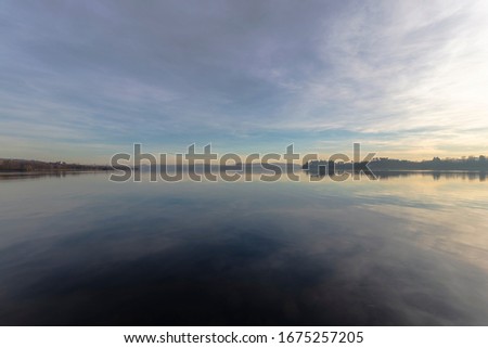 Shooting of Lake Varese in Italy from the Gavirate shore