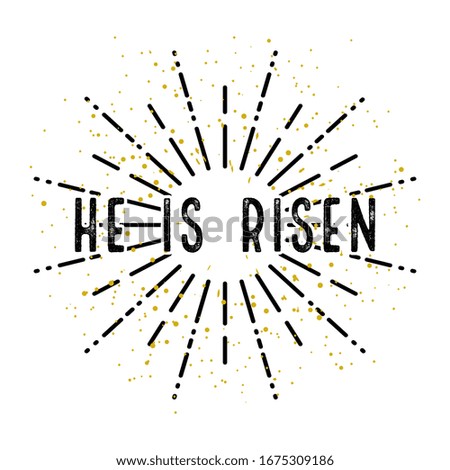 Illustration for Easter Christ is Risen. White background