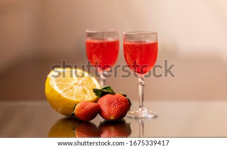 Red strawberries with various companies for parties