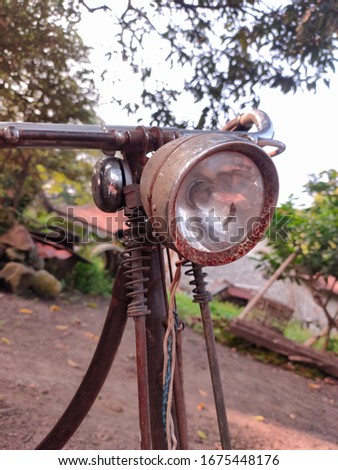 old bicycle headlight covers that are worn out