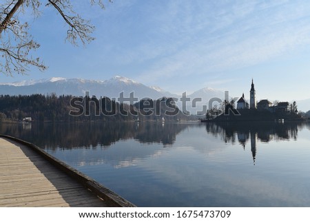 Lake Bled in the winter