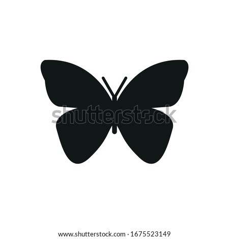 butterfly vector icon in flat style