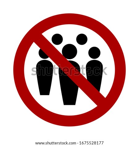 Social Distancing Avoid Crowds Keep Your Distance Icon. Vector Image. Royalty-Free Stock Photo #1675528177