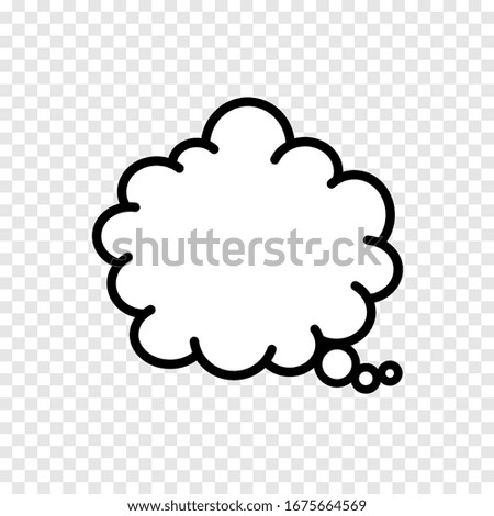 speech bubbles isolated on transparent background,think bubble in flat style.comic text. vector Speech bubbles 