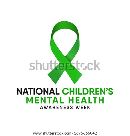 Vector illustration on the theme of National Children's Mental health awareness Week observed in Month of February, seeks to raise awareness about the importance of children's mental health.