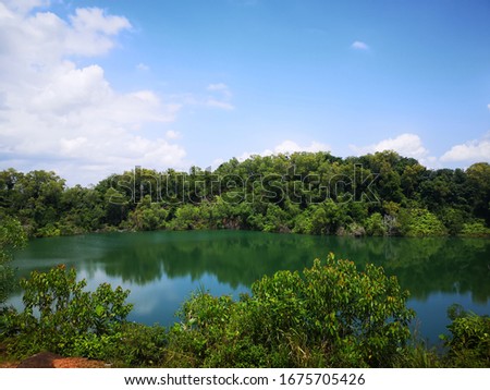 Kekek quarry in Pulau Ubin Island of Singapore- landscape of nature