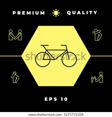 Bicycle line icon. Graphic elements for your design