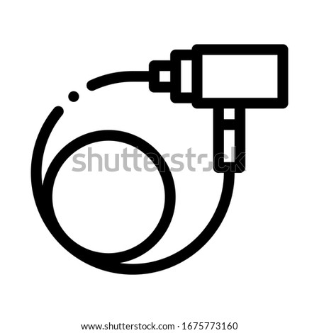 Bike Lock Icon Vector. Outline Bike Lock Sign. Isolated Contour Symbol Illustration