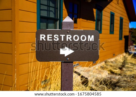Restroom Sign in National Park
