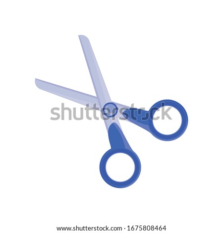 open scissors on white background vector illustration design