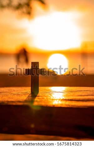 This is a picture of the sunset cross in Kota Kinabalu.
