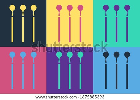 Pop art Matches icon isolated on color background.  Vector Illustration