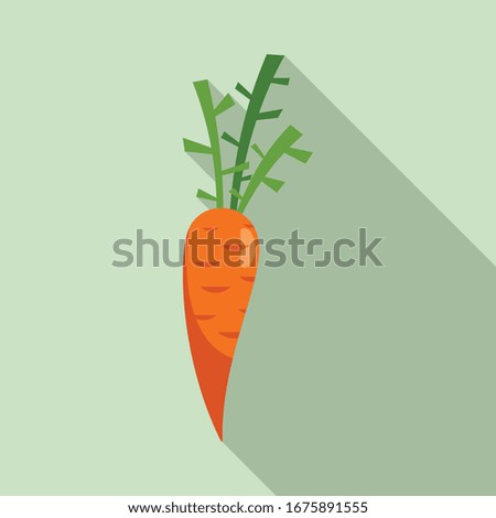 Carrot food icon. Flat illustration of carrot food vector icon for web design