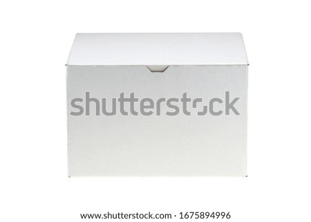 White box isolated on white background with clippingpath. 