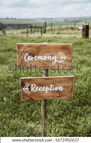 wedding decor with wood outdoor