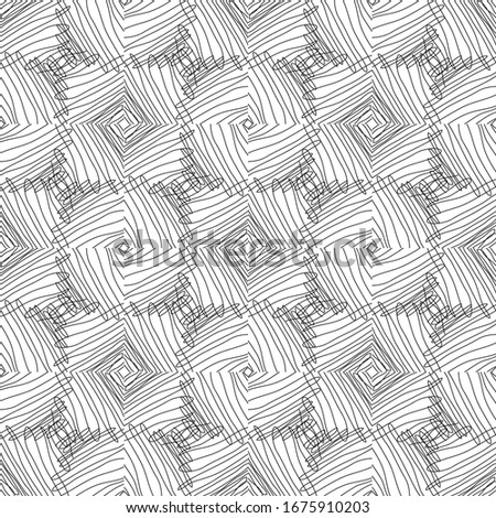 seamless pattern with hand drawn lines