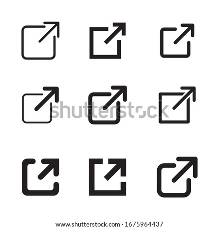 External link icon, open page vector icon, isolated on background Royalty-Free Stock Photo #1675964437
