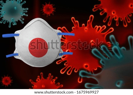 Coronavirus. The concept of the fight against the virus. Antibacterial face mask with the image of the national flag of the states.