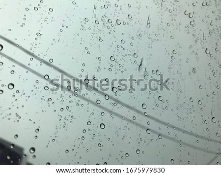 Water droplet on glass surface