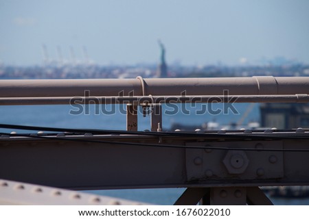 New York Skyline View from the Brooklyn Bridge