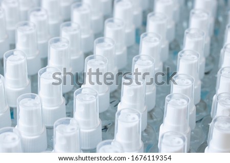 hand sanitizer stockpiling covid-19 contagious disease margin business Royalty-Free Stock Photo #1676119354