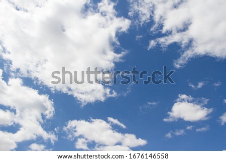 Blue sky with many clouds