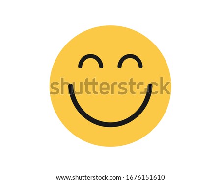 Face icon. Simple  emotion face icon.   Smile icon.  Royalty-Free Stock Photo #1676151610