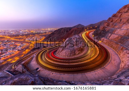 Evening view of muscat city. Royalty-Free Stock Photo #1676165881