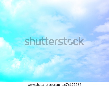 beauty soft bright pastel contrast with fluffy clouds on sky. multi color rainbow image