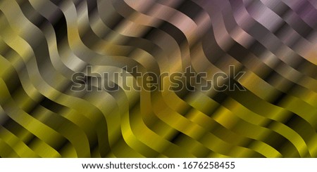 Light Pink, Yellow vector pattern with curved lines. Brand new colorful illustration with bent lines. Best design for your ad, poster, banner.