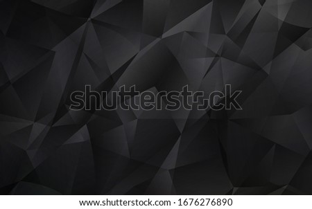 Dark Gray vector abstract mosaic backdrop. A completely new color illustration in a polygonal style. Best triangular design for your business.