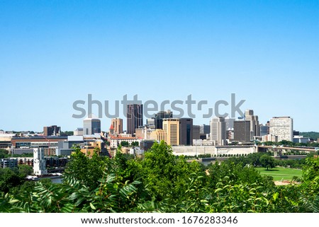 St. Paul Skyline in Minnesota in the Summer