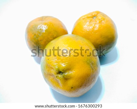 A picture of orange fruit on white background