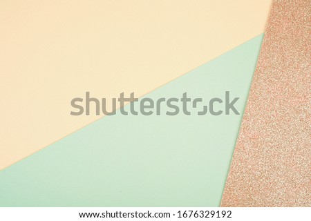 Abstract pastel colors paper background. Creative colorful template with copy space. Shades of beige and green
