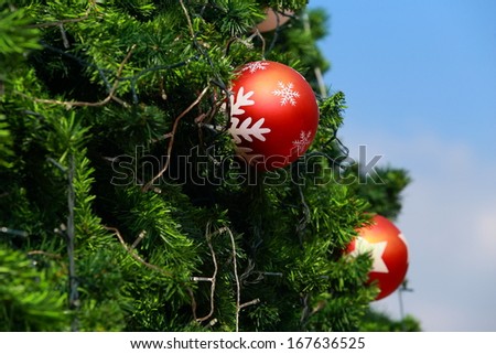 christmas tree with colorful balls
