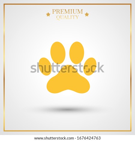 Paw icon illustration,vector animal sign symbol