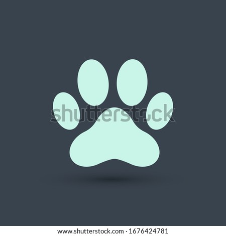 Paw icon illustration,vector animal sign symbol
